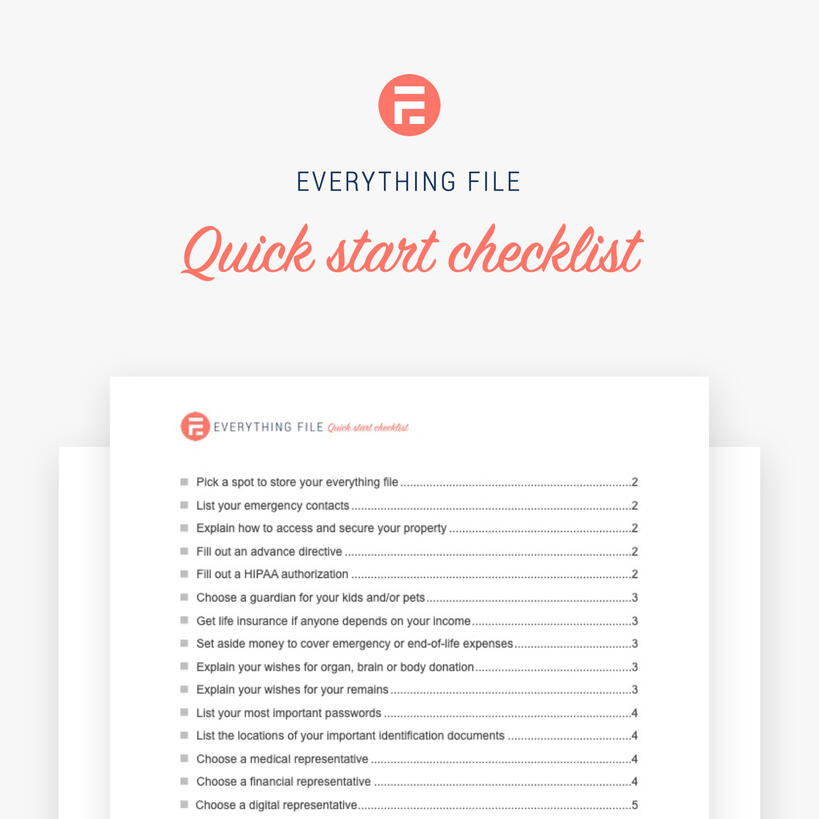 Everything File Quick Start Checklist